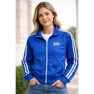 adidas UCLA Tracksuit Jacket Size Small Women’s Blue Zip Up Embroidered Y2K